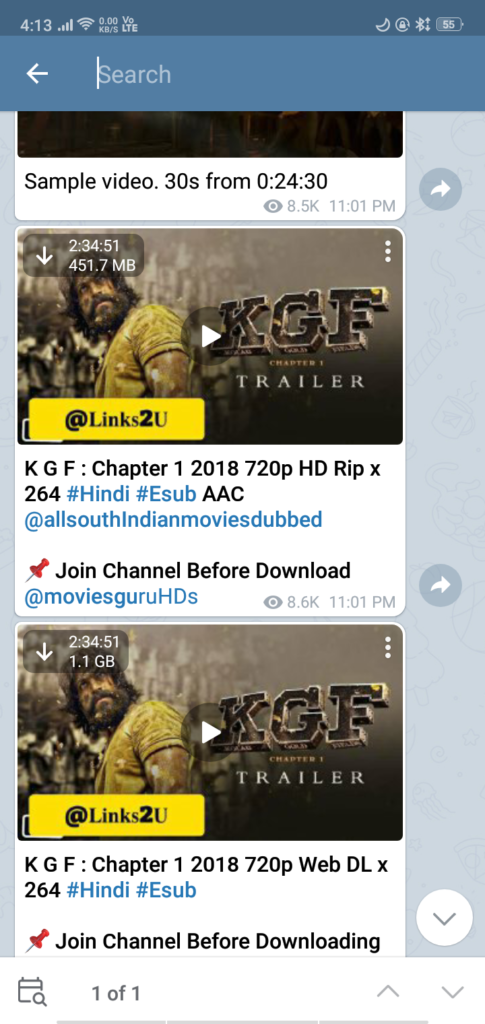 Download Movies from Telegram